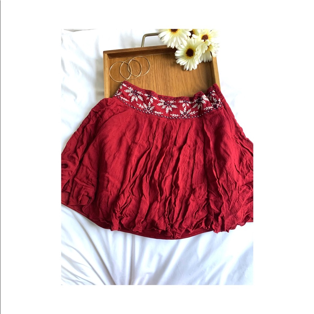 Alpha fall embroidered skirt
